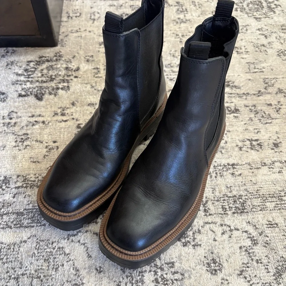 Sam Edelman Laguna Black Leather Chelsea Boots - Picture 4 of 6